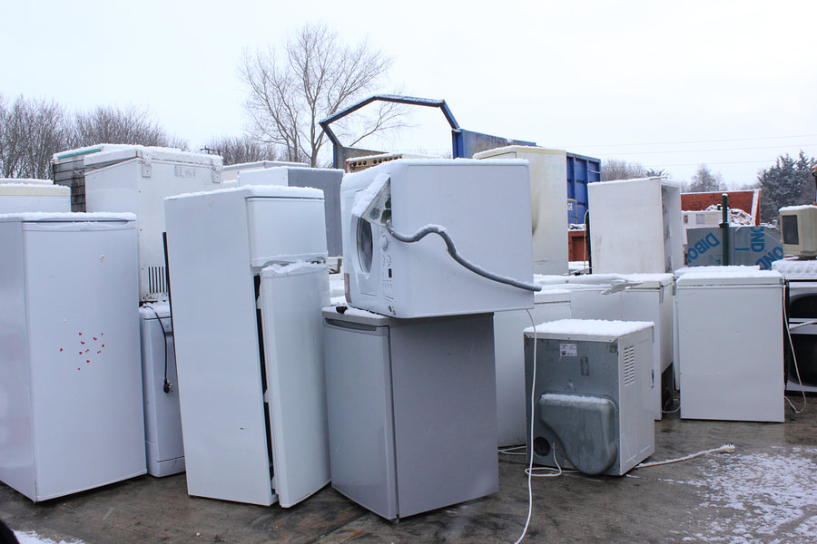 an electrical appliances junk yard